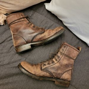 Frye Veronica Lace Up Combat Boots